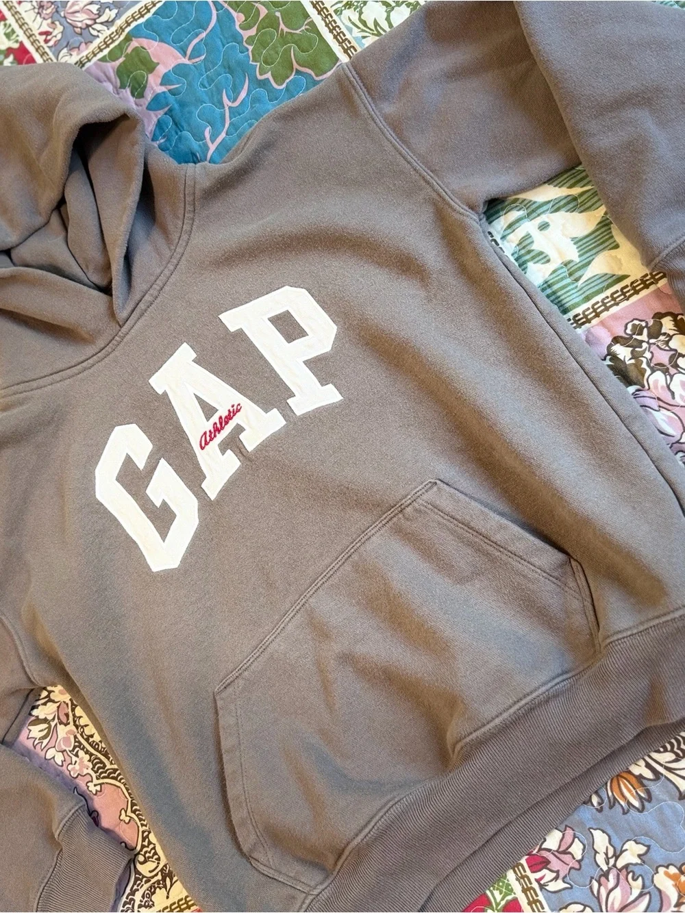 GAP Gray Kids Hoodie with White Logo